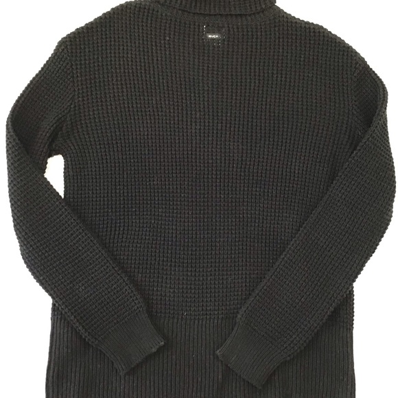 RVCA ‘ROLL IT SWEATER’ WAFFLE KNIT TURTLENECK - Picture 3 of 11